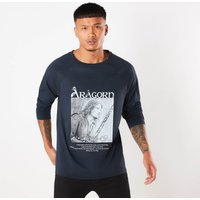 Herr der Ringe Aragorn Son Of Arathorn Unisex Langarm T-Shirt - Navy Blau - L von Lord of the Rings