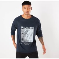 Herr der Ringe Aragorn Son Of Arathorn Unisex Langarm T-Shirt - Navy Blau - S von Lord of the Rings