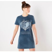 Herr der Ringe Arwen Lady Of Rivendell Damen T-Shirt Kleid - Navy Blau Acid Wash - L von Lord of the Rings