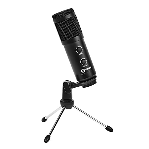 Lorgar LRG-CMT313 USB-Mikrofon für PC, Kondensatormikrofon, PC-Mikrofon Cardioid mit Stativ für Gaming, Podcasting, Streaming, Sprachaufnahme, Youtube, Zoom, Skype - Kompatibel mit Laptop Desktop PS4 von Lorgar