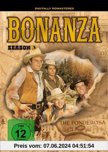 Bonanza - Season 3 (Neuauflage) (8 DVDs) von Lorne Greene