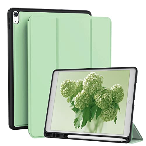 Lornpa Hülle für iPad Air 5/4 [2022/2020 5th/4th Generation 10.9 Zoll], iPad Air 5/4 Hülle mit Stifthalter, Trifold Stand Smart Case - Hellgrün von Lornpa