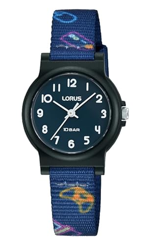 LORUS Jungen Analog Quarz Uhr mit Nylon Armband RRX45JX9 von Lorus