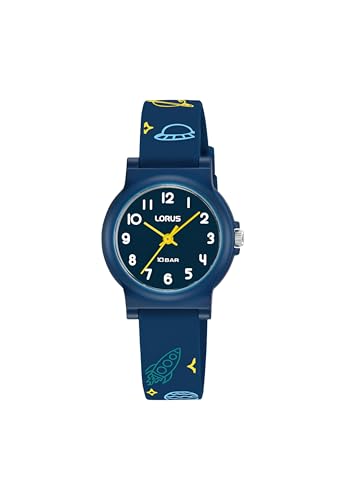 LORUS Jungen Analog Quarz Uhr mit Silikon Armband RRX37JX9 von Lorus