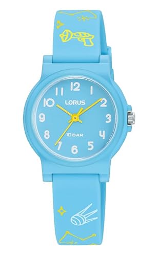 LORUS Jungen Analog Quarz Uhr mit Silikon Armband RRX39JX9 von Lorus