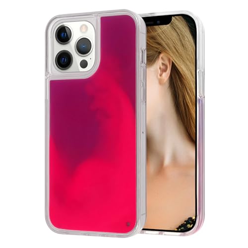 Losin Fluoreszierende Hülle Kompatibel mit iPhone 15 Pro Treibsand Hülle Liquid Glow Sand Handyhülle Luxus Glow in The Darkness Noctiluncent Liquid Luminous Sand Fashion Luxury Cover für Frauen und von Losin