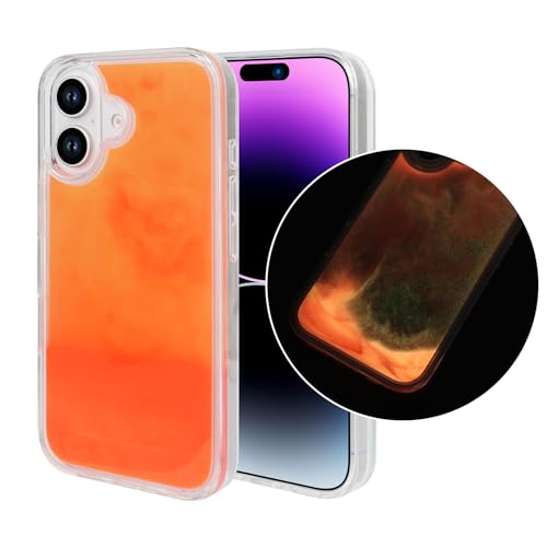 Losin Fluoreszierende Schutzhülle, kompatibel mit iPhone 16, Treibsand-Hülle, flüssig, leuchtet im Dunkeln, nachtleuchtend, flüssig, leuchtender Sand, modische Luxus-Hülle für Damen und Herren Losin Fluoreszierende Schutzhülle, kompatibel mit iPhone 16, Treibsand-Hülle, flüssig, leuchtet im Dunkeln, nachtleuchtend, flüssig, leuchtender Sand, modische Luxus-Hülle für Damen und Herren von Losin