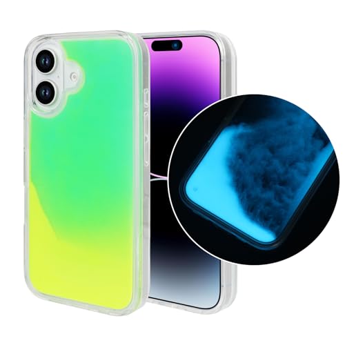Losin Fluoreszierende Schutzhülle, kompatibel mit iPhone 16, Treibsand-Hülle, flüssig, leuchtet im Dunkeln, nachtleuchtend, flüssig, leuchtender Sand, modische Luxus-Hülle für Damen und Herren Losin Fluoreszierende Schutzhülle, kompatibel mit iPhone 16, Treibsand-Hülle, flüssig, leuchtet im Dunkeln, nachtleuchtend, flüssig, leuchtender Sand, modische Luxus-Hülle für Damen und Herren von Losin