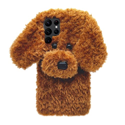 Losin Kompatibel mit Galaxy S24 Ultra, niedlicher Plüsch, pelziger Hund, Handyhülle für Frauen und Mädchen, Mädchen, 3D-Cartoon-Kawaii-Hülle, weiches TPU, stoßfeste Schutzhülle, Braun Losin Kompatibel mit Galaxy S24 Ultra, niedlicher Plüsch, pelziger Hund, Handyhülle für Frauen und Mädchen, Mädchen, 3D-Cartoon-Kawaii-Hülle, weiches TPU, stoßfeste Schutzhülle, Braun von Losin