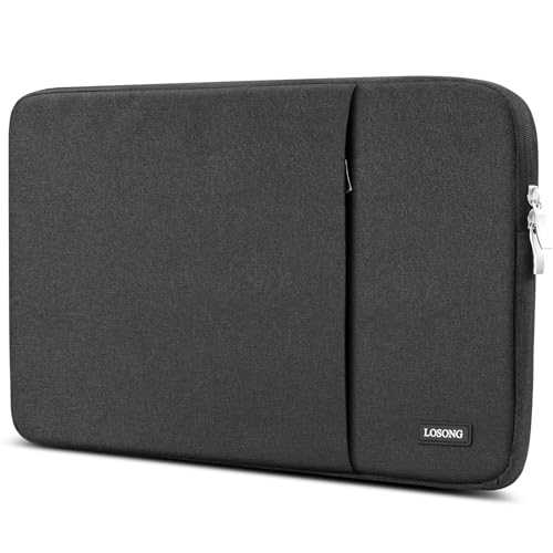 Losong Tragbare Monitortasche, 47 cm (18,5 Zoll), Schutzhülle für die meisten tragbaren 18,5-Zoll-Monitore, wasserabweisend, tragbare Laptop-Display-Tasche mit 2 Zubehörtaschen, Größe: Schwarz von Losong