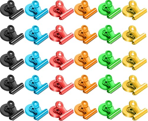 Magnetklammer, 30 Stück Magnetclips Whiteboard Magnete Klammer Kühlschrankmagnete mit Klammer Magnetclips Magnet Clip Klemmen für Fotos, Aufkleber, Taschen, Kühlschrank, Whiteboard - 6 Farbe Magnetklammer, 30 Stück Magnetclips Whiteboard Magnete Klammer Kühlschrankmagnete mit Klammer Magnetclips Magnet Clip Klemmen für Fotos, Aufkleber, Taschen, Kühlschrank, Whiteboard - 6 Farbe von Lostwry
