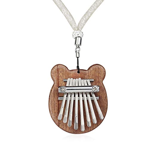Losueeun Daumen Klavier 8 TöNe, Mini BäRen Form Finger Klavier, Tragbar, Geschenk für Kinder Erwachsene AnfäNger Professional von Losueeun