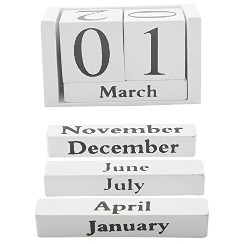 Losueeun Vintage Kalender Shabby Chic BlöCke Desktop Kalender Rustikale Quadrate Kalender Haus BüRo von Losueeun