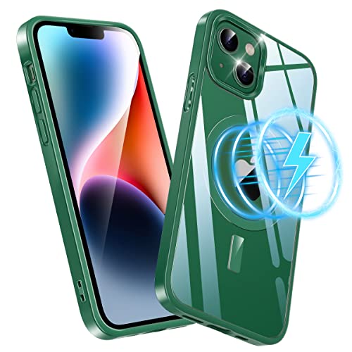 Losvick Hülle Kompatibel mit iPhone 13, iPhone 14 Hülle für Magsafe, TPU Bumper PC Stoßfest Schutzhülle Kratzfeste Case Handyhülle iPhone 13 / iPhone 14-6.1 Zoll - Grün Losvick Hülle Kompatibel mit iPhone 13, iPhone 14 Hülle für Magsafe, TPU Bumper PC Stoßfest Schutzhülle Kratzfeste Case Handyhülle iPhone 13 / iPhone 14-6.1 Zoll - Grün von Losvick