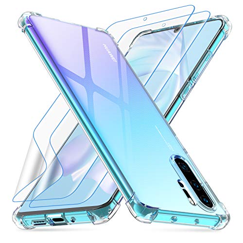 Losvick Kompatibel mit Huawei P30 Pro Hülle, 2X TPU Displayschutzfolie, Transparent Anti-Gelb Slim Silikon Handyhülle Schock-Absorption Bumper Kratzfest Schutzhülle Case für Huawei P30 Pro - Klar Losvick Kompatibel mit Huawei P30 Pro Hülle, 2X TPU Displayschutzfolie, Transparent Anti-Gelb Slim Silikon Handyhülle Schock-Absorption Bumper Kratzfest Schutzhülle Case für Huawei P30 Pro - Klar von Losvick