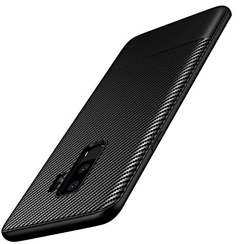 Losvick Schutzhülle für Galaxy S9 Plus, weiches Silikon, TPU, stoßfest, leicht, rutschfest, kratzfest, Anti-Fingerabdruck, Kohlefaser-Schutzhülle für Galaxy S9 Plus – Mattschwarz Losvick Schutzhülle für Galaxy S9 Plus, weiches Silikon, TPU, stoßfest, leicht, rutschfest, kratzfest, Anti-Fingerabdruck, Kohlefaser-Schutzhülle für Galaxy S9 Plus – Mattschwarz von Losvick