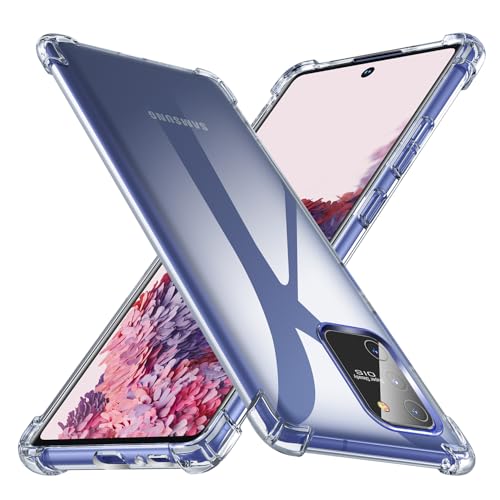 Losvick Schutzhülle für Samsung S10 Lite/A91, transparent, für Samsung Galaxy S10 Lite, stoßfest [Bumper mit verstärkten Ecken], weiches Silikon, Anti-Vergilbung, transparent von Losvick