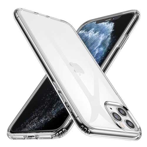 Losvick Schutzhülle für iPhone 11 Pro, transparente Schutzhülle für iPhone 11 Pro, stoßfest [Bumper mit verstärkten Ecken], weiches Silikon, TPU, Anti-Vergilbung, 5,8 Zoll, transparent von Losvick