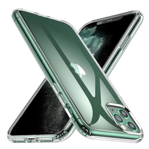 Losvick iPhone 11 Pro Max Hülle, Transparent Hülle für iPhone 11 Pro Max Hülle Anti-Shock [Bumper mit verstärkten Ecken] Schutzhülle Weiche Silikon TPU Anti-Vergilbung Hülle - 6,5 Zoll Transparent von Losvick