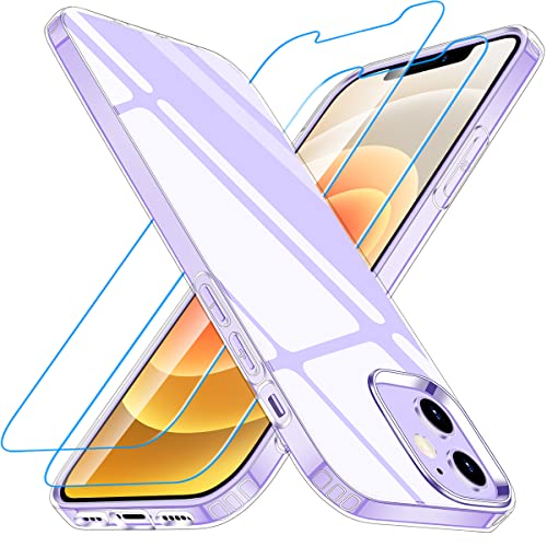 Losvick Schutzhülle für iPhone 12/iPhone 12 Pro + 3 x Hartglas-Displayschutz, Schutzhülle für iPhone 12, transparent, Silikon, stoßfest, dünne Schutzhülle – 6,1 Zoll – transparent Losvick Schutzhülle für iPhone 12/iPhone 12 Pro + 3 x Hartglas-Displayschutz, Schutzhülle für iPhone 12, transparent, Silikon, stoßfest, dünne Schutzhülle – 6,1 Zoll – transparent von Losvick