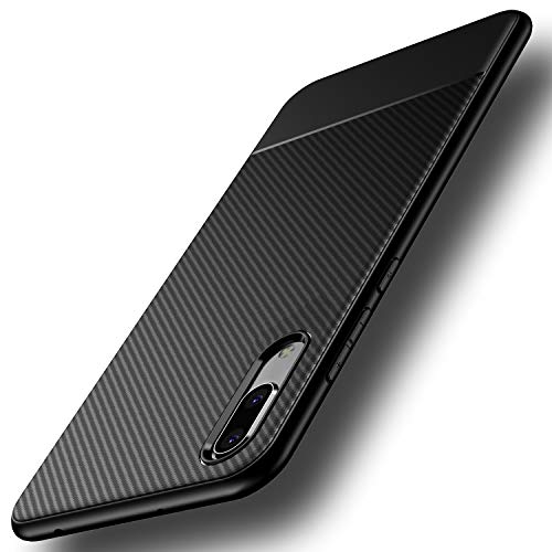 Losvick Schutzhülle kompatibel mit Huawei P20, ultradünn, TPU-Silikon, weiche Schutzhülle aus Carbonfaser, kratzfest, rutschfest, stoßfest, Schutzhülle für Huawei P20 – Schwarz Losvick Schutzhülle kompatibel mit Huawei P20, ultradünn, TPU-Silikon, weiche Schutzhülle aus Carbonfaser, kratzfest, rutschfest, stoßfest, Schutzhülle für Huawei P20 – Schwarz von Losvick