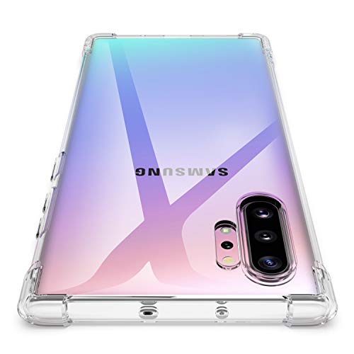 Losvick für Samsung Galaxy Note 10 Plus Hülle,[2 X Displayschutzfoli] Ultra-dünne Silikon TPU Soft Handyhülle,Stoßfest Kratzfest case Anti-Fingerabdruck Staubschutz Schutzhülle - Transparent von Losvick