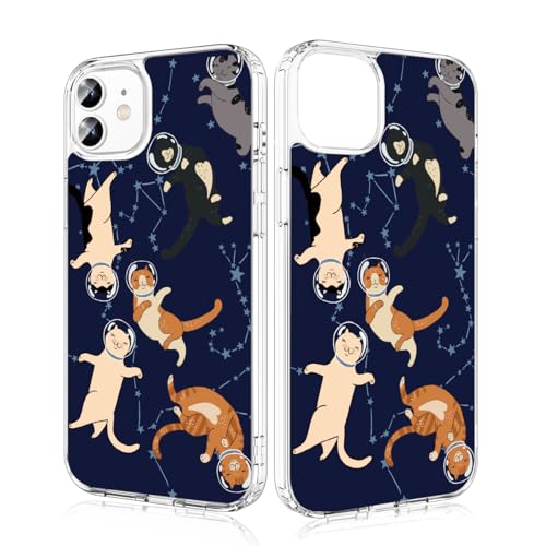 Losvick für iPhone 12 Mini Hülle, Katze aus dem Weltraum Transparent Hybrid Schutzhülle Hartschale PC + Stoßfest TPU Bumper für iPhone 12 Mini, 5,4 Zoll - Katze aus dem Weltraum Losvick für iPhone 12 Mini Hülle, Katze aus dem Weltraum Transparent Hybrid Schutzhülle Hartschale PC + Stoßfest TPU Bumper für iPhone 12 Mini, 5,4 Zoll - Katze aus dem Weltraum von Losvick