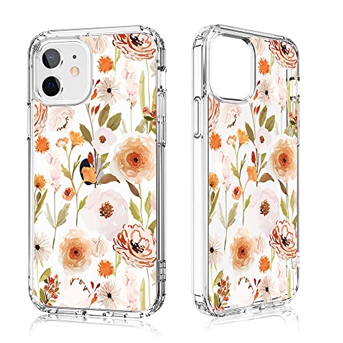 Losvick für iPhone 12 Mini Hülle, Rosa Blume Transparent Rückseite mit TPU-Gel Stoßfest für iPhone 12 Mini 5,4 Zoll – Pink Floral Losvick für iPhone 12 Mini Hülle, Rosa Blume Transparent Rückseite mit TPU-Gel Stoßfest für iPhone 12 Mini 5,4 Zoll – Pink Floral von Losvick
