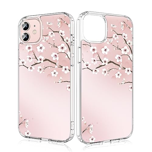Losvick für iPhone 12 Mini Hülle, Rosa Kirschbaum Transparent, Hybrid Schutzhülle Hartschale PC + Stoßfest TPU Bumper für iPhone 12 Mini, 5,4 Zoll - Rosa Kirschbaum Losvick für iPhone 12 Mini Hülle, Rosa Kirschbaum Transparent, Hybrid Schutzhülle Hartschale PC + Stoßfest TPU Bumper für iPhone 12 Mini, 5,4 Zoll - Rosa Kirschbaum von Losvick