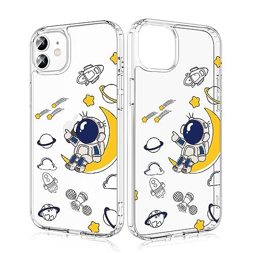 Losvick für iPhone 12 Pro/iPhone 12 Hülle, Astronaut aus dem Weltraum Design Transparent Silikon Aesthetic Handyhülle Hartschale PC + Stoßfest TPU für Mädchen und Frauen Schutzhülle, 6,1 Zoll Losvick für iPhone 12 Pro/iPhone 12 Hülle, Astronaut aus dem Weltraum Design Transparent Silikon Aesthetic Handyhülle Hartschale PC + Stoßfest TPU für Mädchen und Frauen Schutzhülle, 6,1 Zoll von Losvick
