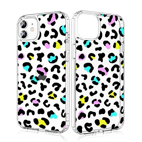 Losvick für iPhone 12 Pro/iPhone 12 Hülle, Buntes Leopardenmuster Design Transparent Silikon Aesthetic Handyhülle Hartschale PC + Stoßfest TPU für Mädchen und Frauen Schutzhülle, 6,1 Zoll Losvick für iPhone 12 Pro/iPhone 12 Hülle, Buntes Leopardenmuster Design Transparent Silikon Aesthetic Handyhülle Hartschale PC + Stoßfest TPU für Mädchen und Frauen Schutzhülle, 6,1 Zoll von Losvick