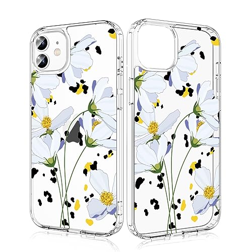 Losvick für iPhone 12 Pro/iPhone 12 Hülle, Weiße Wildblume Design Transparent Silikon Aesthetic Handyhülle Hartschale PC + Stoßfest TPU für Mädchen und Frauen Schutzhülle, 6,1 Zoll Losvick für iPhone 12 Pro/iPhone 12 Hülle, Weiße Wildblume Design Transparent Silikon Aesthetic Handyhülle Hartschale PC + Stoßfest TPU für Mädchen und Frauen Schutzhülle, 6,1 Zoll von Losvick