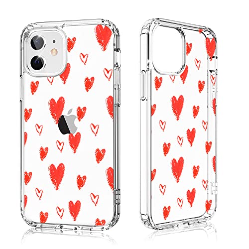 Losvick für iPhone 12 Pro/iPhone 12 Hülle Herz Muster Design Transparent Silikon Aesthetic Handyhülle Hartschale PC + Stoßfest TPU für Mädchen und Frauen Schutzhülle, 6,1 Zoll Losvick für iPhone 12 Pro/iPhone 12 Hülle Herz Muster Design Transparent Silikon Aesthetic Handyhülle Hartschale PC + Stoßfest TPU für Mädchen und Frauen Schutzhülle, 6,1 Zoll von Losvick