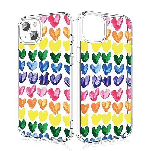 Losvick für iPhone 13/ iPhone 14 Hülle, Mehrfarbig Herz Transparent Hybrid Schutzhülle Hartschale PC + Stoßfest TPU Bumper für iPhone 13/ iPhone 14, 6,1 Zoll - Mehrfarbig Herz Losvick für iPhone 13/ iPhone 14 Hülle, Mehrfarbig Herz Transparent Hybrid Schutzhülle Hartschale PC + Stoßfest TPU Bumper für iPhone 13/ iPhone 14, 6,1 Zoll - Mehrfarbig Herz von Losvick