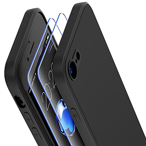 Losvick für iPhone SE Hülle 2022/2020, iPhone 8/7 Hülle mit 2 Stück Panzer Schutz Glas, Silikon Hülle Stoßfest Kratzfest mit Weichem Mikrofaser Handyhülle - 4,7 Zoll - Schwarz Losvick für iPhone SE Hülle 2022/2020, iPhone 8/7 Hülle mit 2 Stück Panzer Schutz Glas, Silikon Hülle Stoßfest Kratzfest mit Weichem Mikrofaser Handyhülle - 4,7 Zoll - Schwarz von Losvick