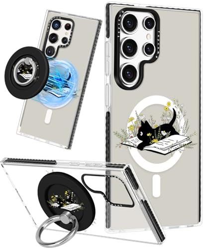 Lotadilo Schutzhülle für Samsung Galaxy S24 Ultra für Frauen – Mädchen, niedliches Design, kompatibel mit Magsafe, Magnetringhalter, Ständer, Katze, Blume, Handyhüllen, ästhetisch, mädchenhaft, Lotadilo Schutzhülle für Samsung Galaxy S24 Ultra für Frauen – Mädchen, niedliches Design, kompatibel mit Magsafe, Magnetringhalter, Ständer, Katze, Blume, Handyhüllen, ästhetisch, mädchenhaft, von Lotadilo