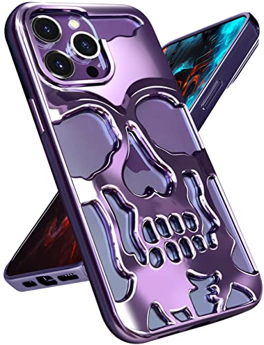 Lotadilo Schutzhülle für iPhone 11 Pro Max für Männer und Frauen, cooles Totenkopf-Skelett, lustig, Gothic, hohl, 11 Pro Max, Hüllen für Jungen und Mädchen, niedlich, ausgehöhlt, stoßfest, für 11 von Lotadilo