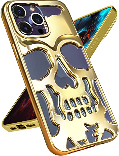 Lotadilo Schutzhülle für iPhone 11 Pro Max für Männer und Frauen, cooles Totenkopf-Skelett, lustig, Gothic, hohl, 11 Pro Max, Hüllen für Jungen und Mädchen, niedlich, ausgehöhlt, stoßfest, für 11 von Lotadilo