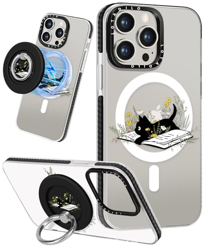 Lotadilo Schutzhülle für iPhone 14 Pro, Kawaii-Design, kompatibel mit Magsafe, Magnetringhalter, Ständer, Katze, Blume, ästhetisch, TPU, Funda für 14 Pro Lotadilo Schutzhülle für iPhone 14 Pro, Kawaii-Design, kompatibel mit Magsafe, Magnetringhalter, Ständer, Katze, Blume, ästhetisch, TPU, Funda für 14 Pro von Lotadilo