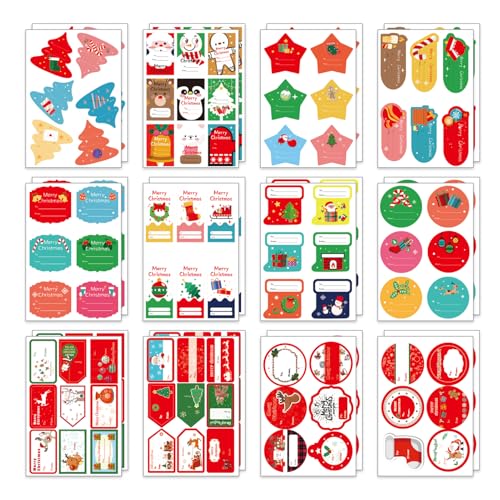 Lotbun 162 Stück Weihnachten Aufkleber, 24 Bögen Beschreibbar Christmas Weihnachtsmann Etiketten selbstklebend für Weihnachtsgeschenke Geschenkverpackungen Klebeetiketten Lotbun 162 Stück Weihnachten Aufkleber, 24 Bögen Beschreibbar Christmas Weihnachtsmann Etiketten selbstklebend für Weihnachtsgeschenke Geschenkverpackungen Klebeetiketten von Lotbun