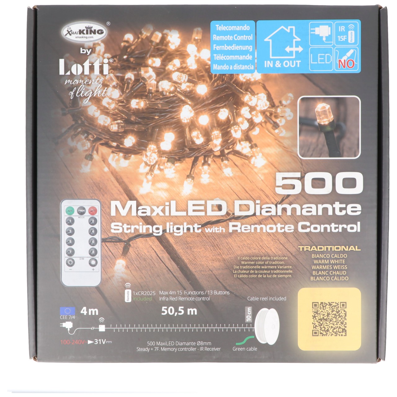 LED-Lichterkette 500er LED bernsteinfarben, LED-Microlichterkette, für Innen- und Außenbereich geeignet, inklusive IR-Fernbedienung LED-Lichterkette 500er LED bernsteinfarben, LED-Microlichterkette, für Innen- und Außenbereich geeignet, inklusive IR-Fernbedienung von Lotti