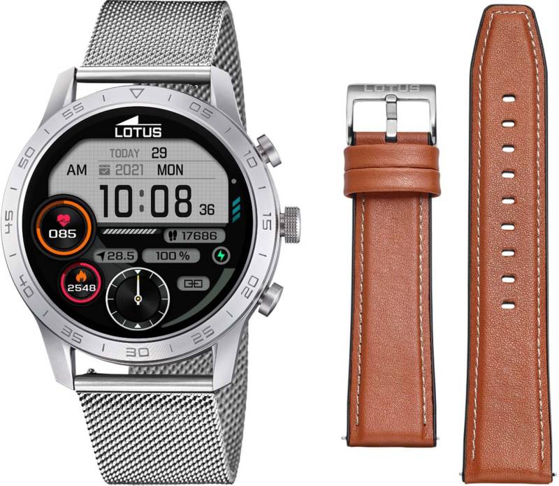 Lotus 50047/1 Smartwatch Set, 2-tlg., mit Wechselarmband aus echtem Leder von Lotus