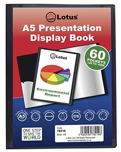 Lotus 78219 Sichtbuch mit 60 Taschen, Schwarz, Präsentationsbuch für Profis, Business, Studenten, Projekte, Schule, Hochschulen, Zuhause Lotus 78219 Sichtbuch mit 60 Taschen, Schwarz, Präsentationsbuch für Profis, Business, Studenten, Projekte, Schule, Hochschulen, Zuhause von Lotus
