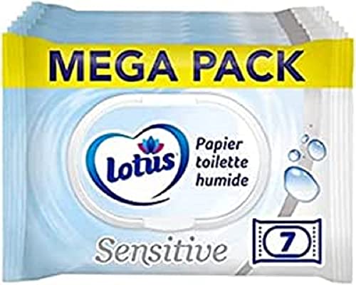 Lotus Feuchtes Toilettenpapier Sensitive - ohne Farb- und Duftstoffe - FSC Fasern 100% natürlichen Ursprungs - 294 Blatt von Lotus
