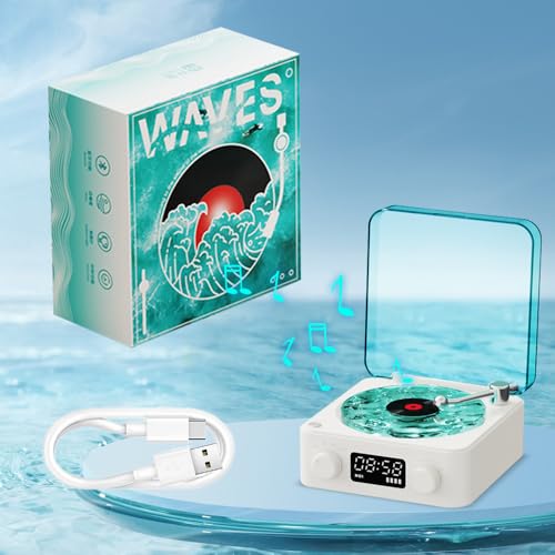 Lotvic The Waves Vinyl Player, Vinyl Record Player Bluetooth, Waves Vintage Record, Wireless Bluetooth Speaker, Plattenspieler für Musikgenuss und Heimdekoration Lotvic The Waves Vinyl Player, Vinyl Record Player Bluetooth, Waves Vintage Record, Wireless Bluetooth Speaker, Plattenspieler für Musikgenuss und Heimdekoration von Lotvic