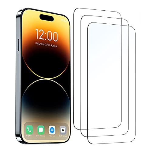 Louenth 3 Stücke Schutzglas Full Screen für iPhone, Schutz Glas für iPhone 13 und iPhone 14pro, Schutzfolie aus Bruchsicher Hartglas, Kratzfest Blasenfrei Schutzglas HD Glas von Louenth