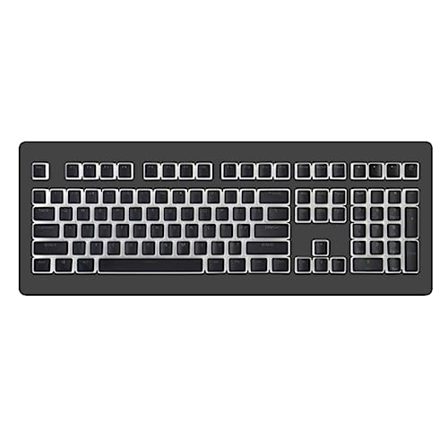 Loufy 1Set Pudding Tastatur Hut Box Mechanische Tastatur Doppel Haut Milch Transparente Tastenkappe Pbt Kundenspezifische Creme Gelee Spiel Tastatur Kappe (Schwarz) von Loufy