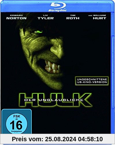 Der unglaubliche Hulk (ungeschnittene US-Kinoversion) [Blu-ray] von Louis Leterrier