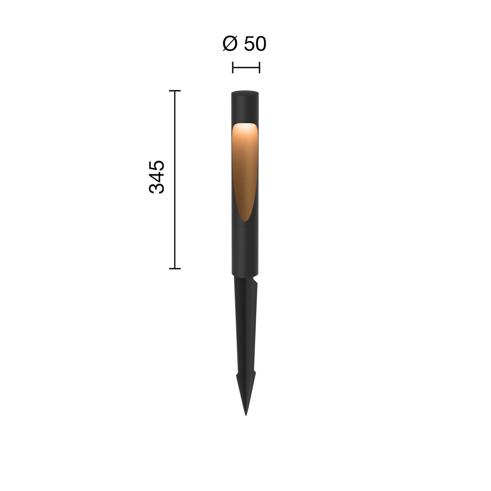 Louis Poulsen Flindt 35 Spieß/Connector830 schwarz von Louis Poulsen