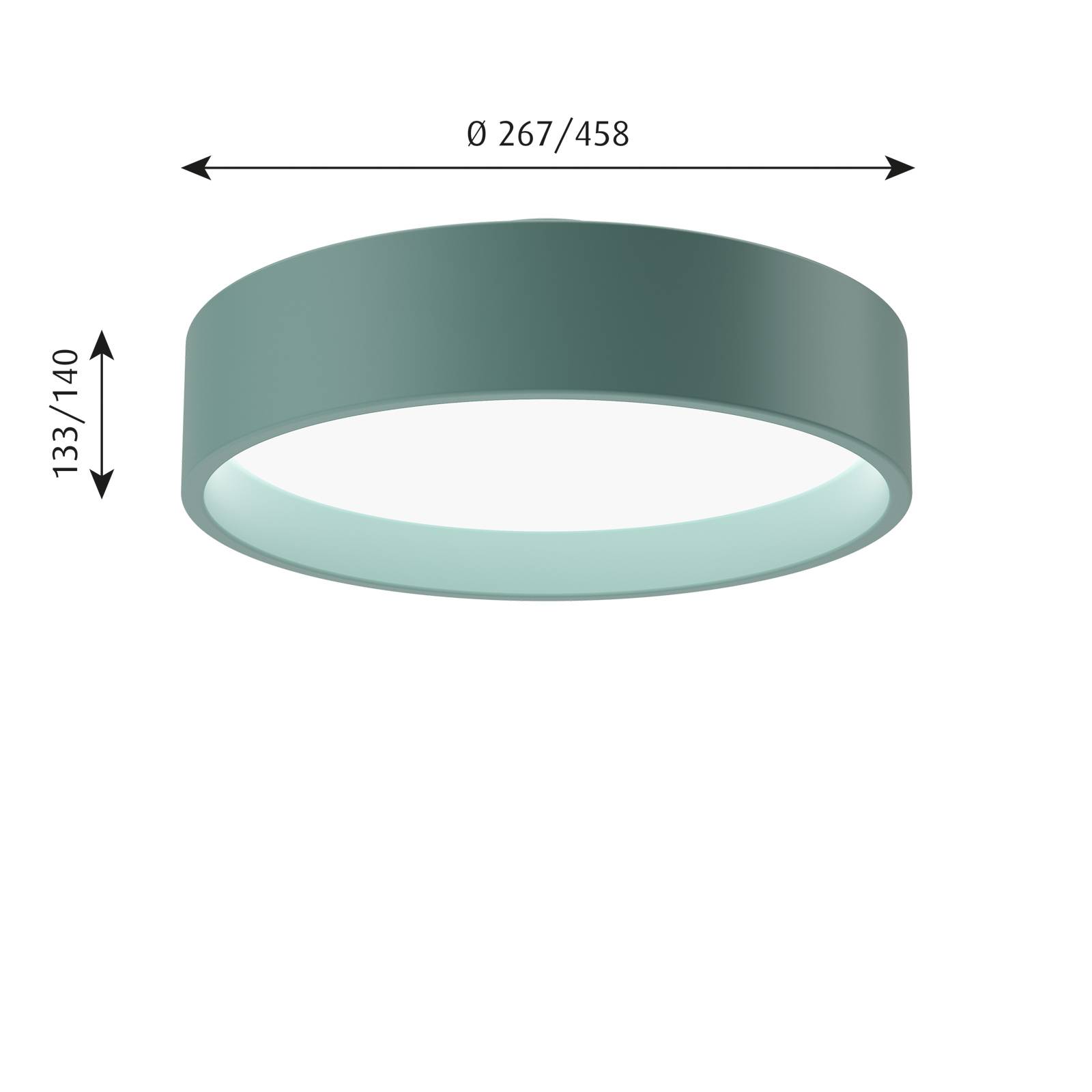 Louis Poulsen LP Circle Decke, Ø 26,7 cm petroleum von Louis Poulsen